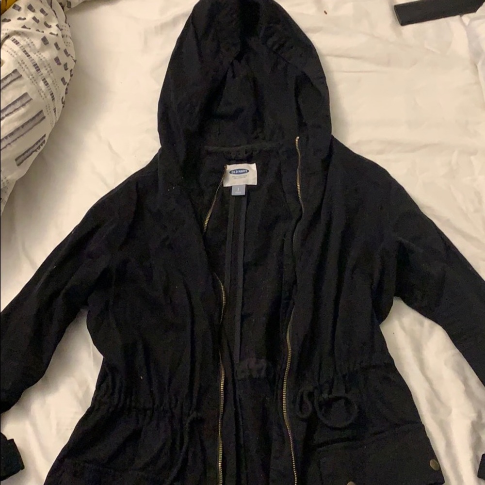 Jacket with tie waist